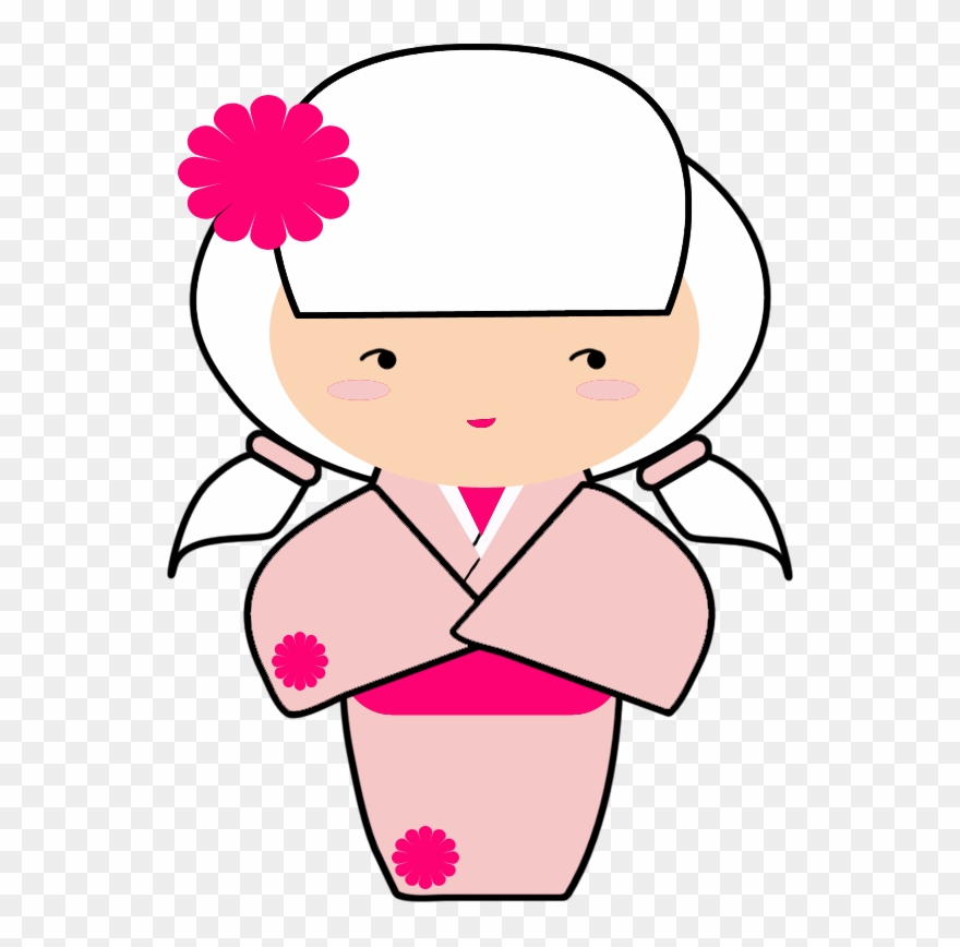 Sakura Clipart Girl - Png Download