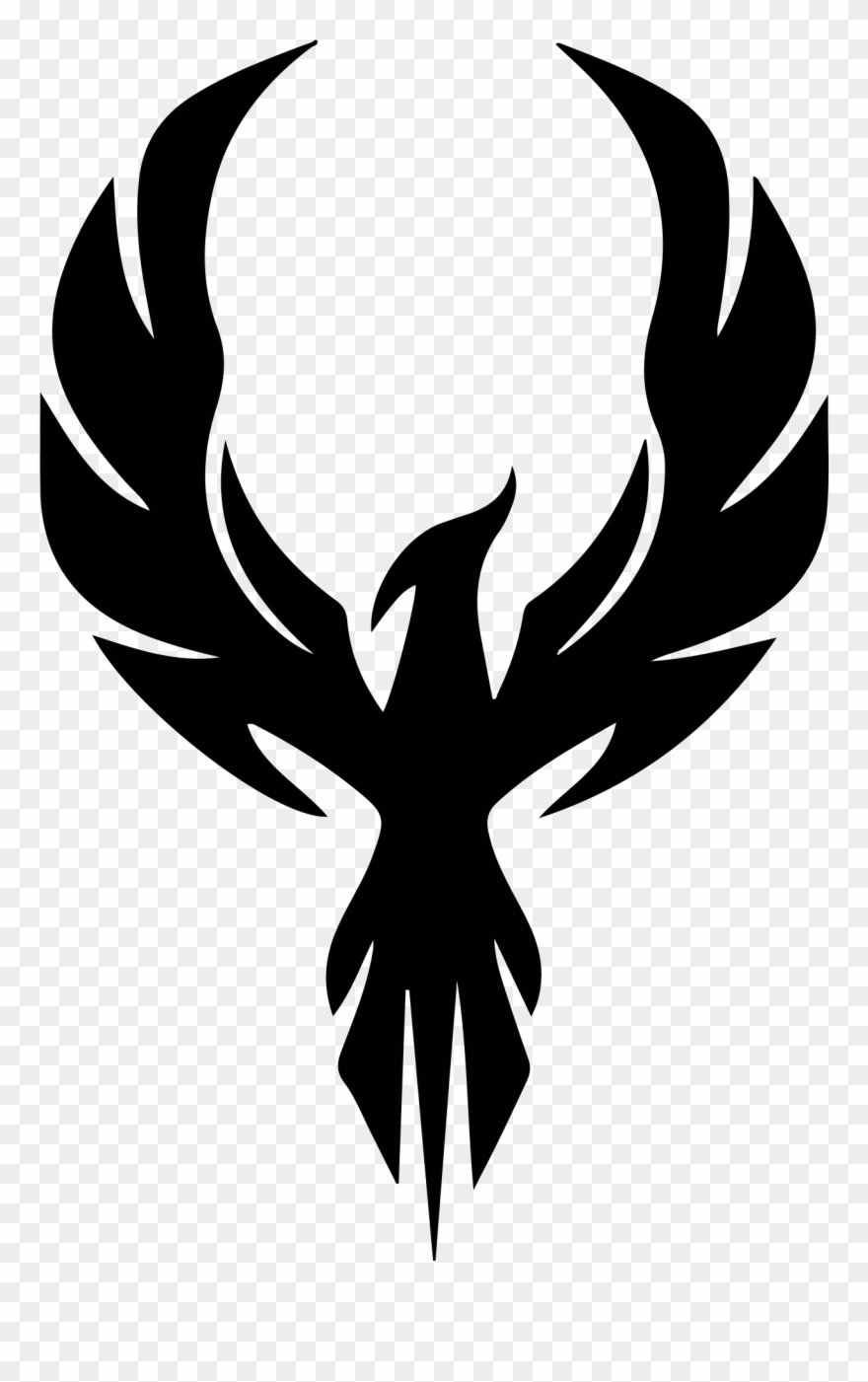 Phoenix Global Solutions - Phoenix Bird Black And White Clipart