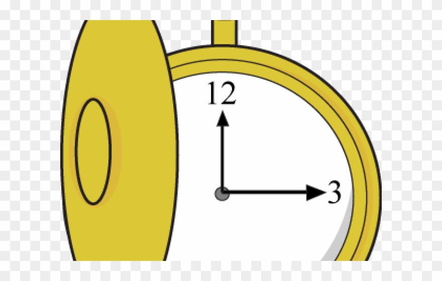 Pocket Watch Clipart Line Art - Circle - Png Download