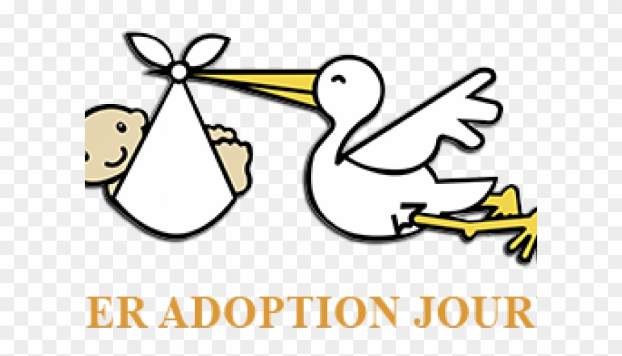 Stork Clipart Adoption - Baby Stork Clipart Png Transparent Png