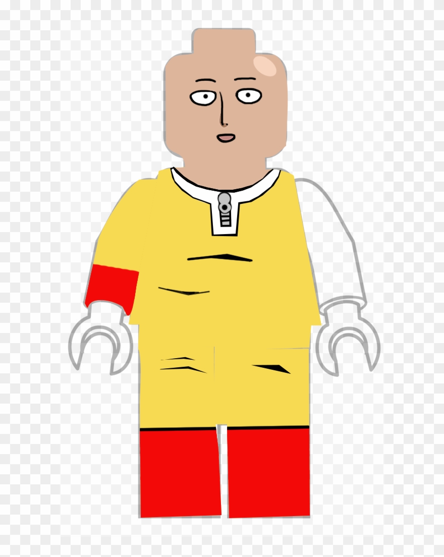 An Initial Saitama Skin, For Use In Keyshot - Lego Minifigure Coloring Clipart