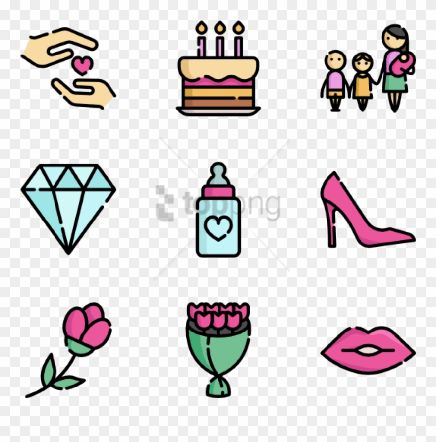 Free Png Mother's Day - Mother's Day Iconos Clipart
