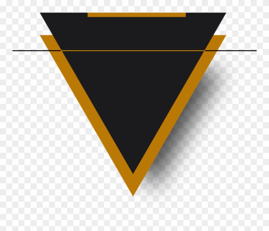 #gold #black #triangle #triangles #triangleart #geometric - Перевернутый Треугольник Пнг Clipart