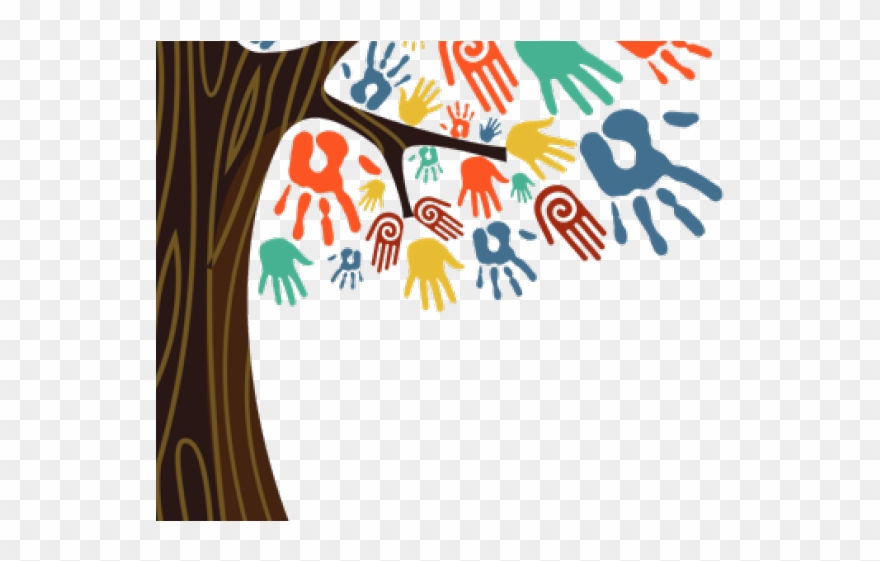 Handprint Clipart Handprint Tree - Tree Of Handprints Png Transparent Png