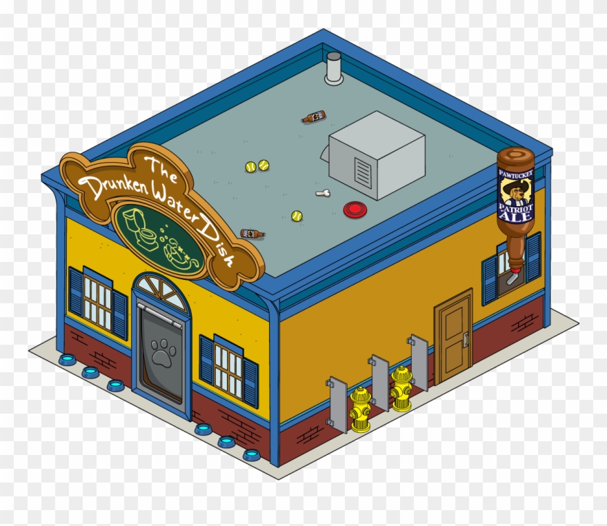 The Drunken Water Dish - Illustration Clipart