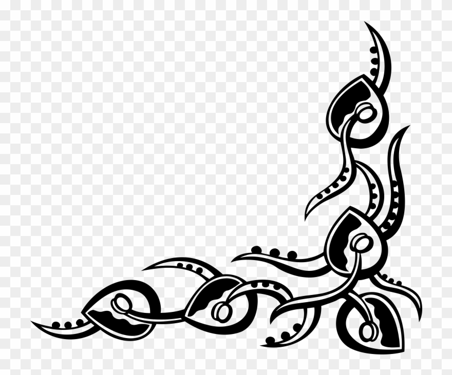 Ornamental Vintage Corner - Illustration Clipart