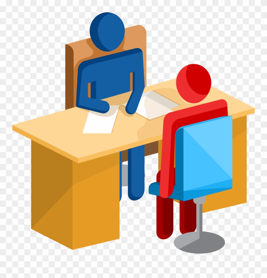 Interview 1 With Recruiter - Illustration Clipart