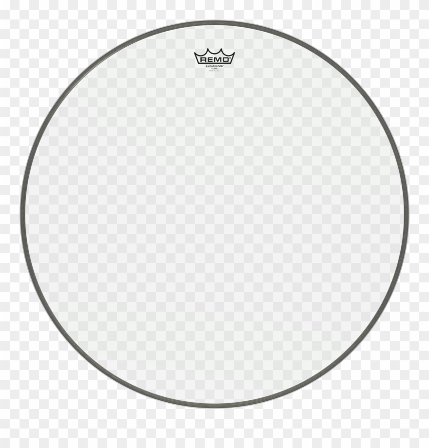 Remo Ambassador Clear Bass Drumhead, 24" - Diplomat Snare Side Hazy Clipart