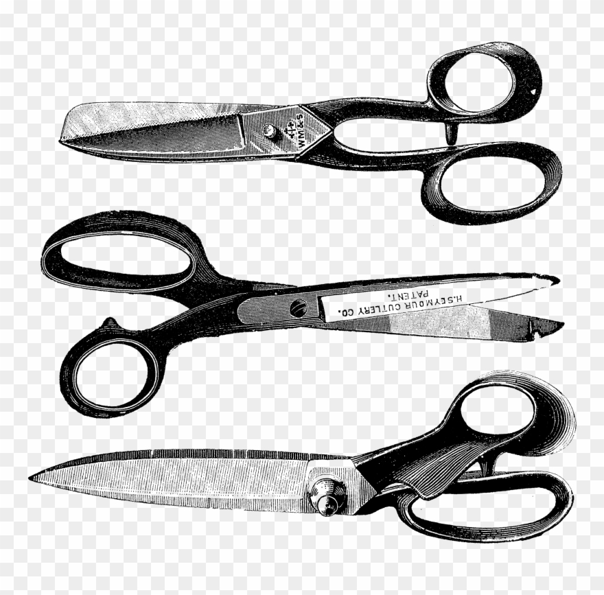 Shears Clipart Vintage - Metalworking Hand Tool - Png Download