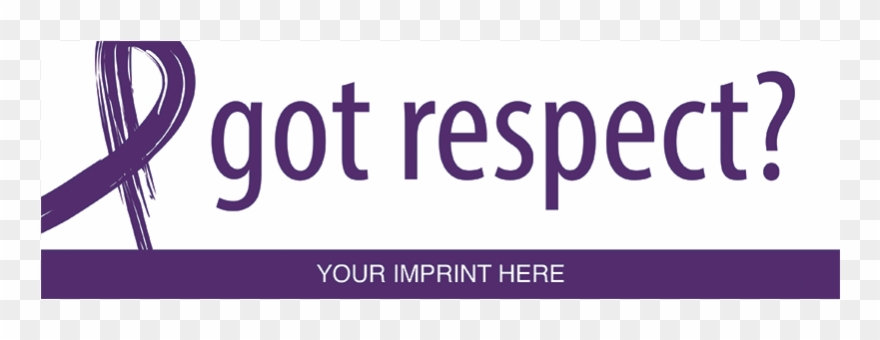 Domestic Violence Awareness Bumper Stickers Got Respect - Avg Clipart