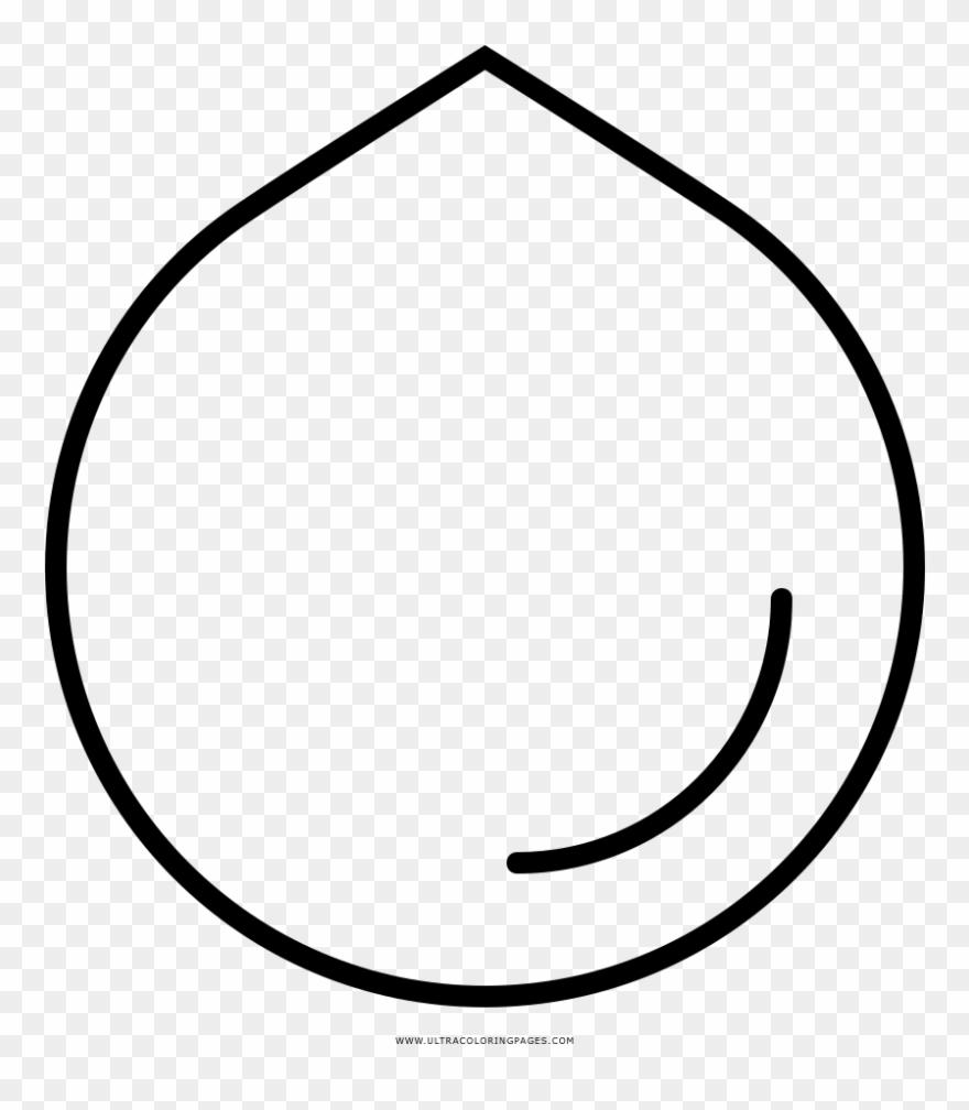 Droplet Coloring Page - Circle Clipart