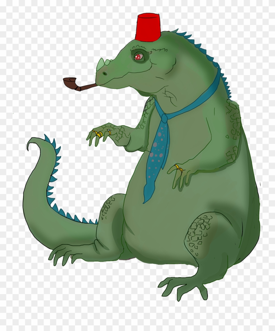 Went To The Zoo, Got Inspired, Have A Rhinoceros Iguana - Cartoon Clipart