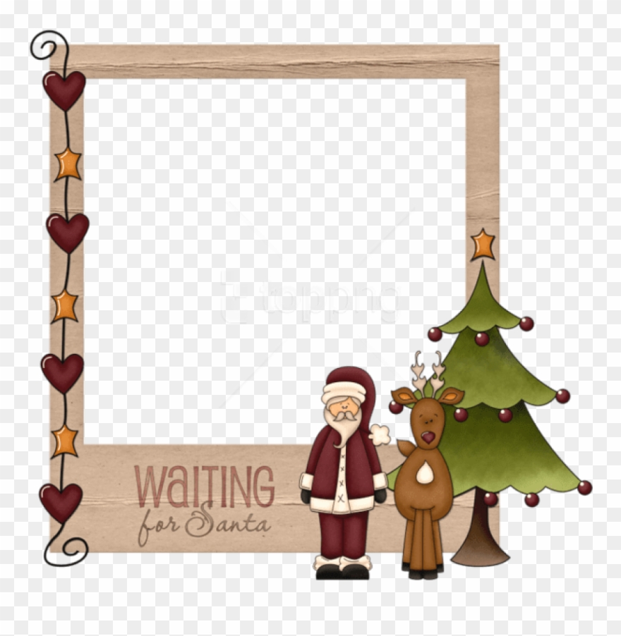 Free Png Christmas Waiting For Santaframe Background - Country Christmas Clip Art Transparent Png