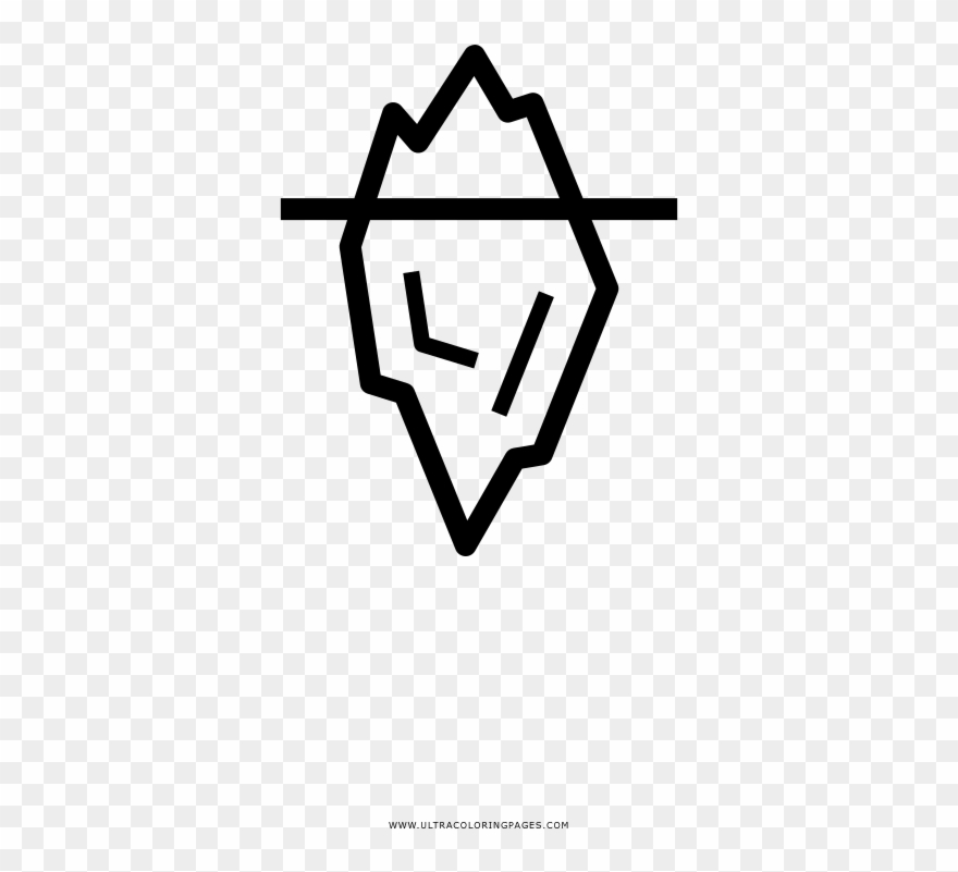 Iceberg Coloring Page - Line Art Clipart