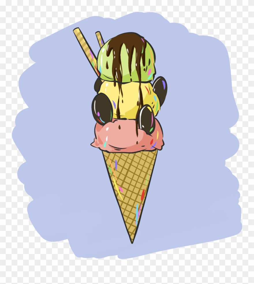 Ice Cream Cone Biscuit Chocolate Sauce Png And Psd - Ice Cream Cone Clipart