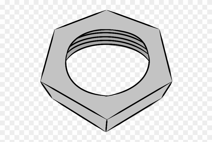 Hexagon Nut - Circle Clipart