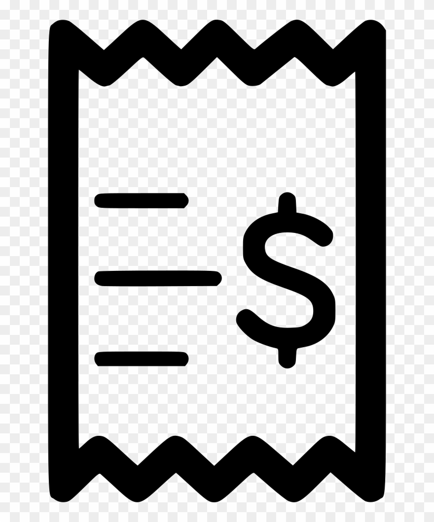 Receipt Dollar Sign Comments - Invoice Vector Clipart