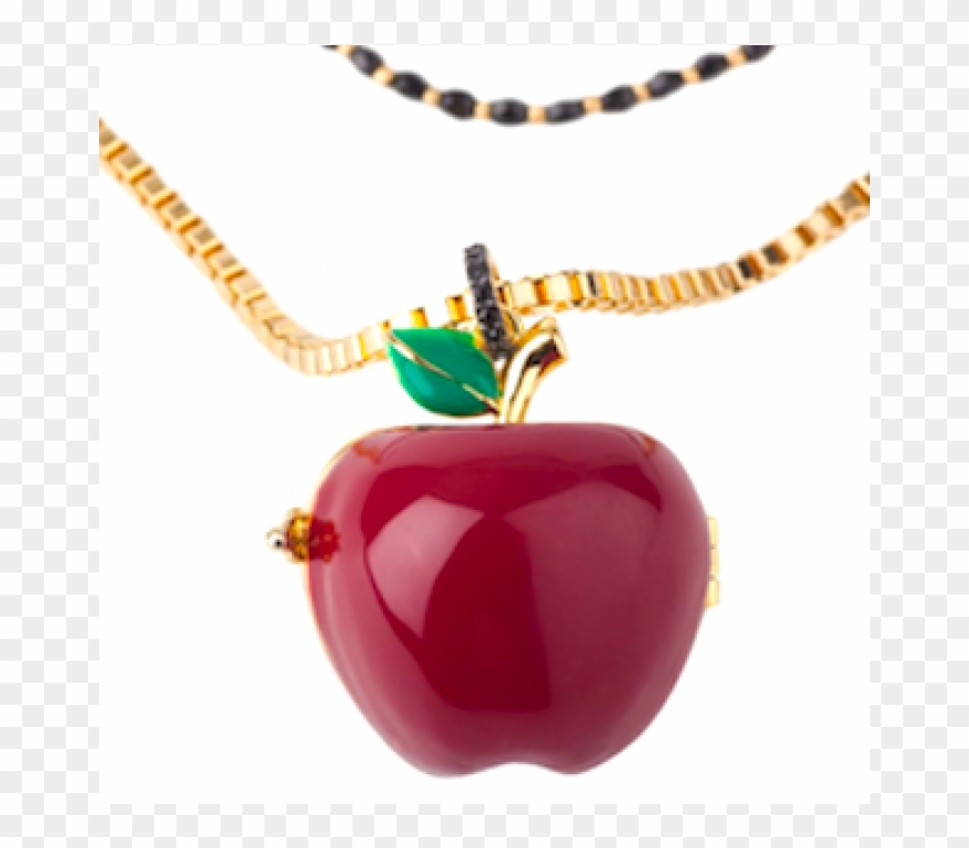 Disney Couture Make A Wish And Take A Bite Poison Apple - Necklace Clipart