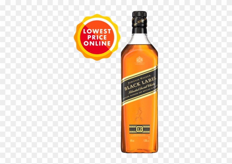 Johnnie Walker Black Label 1l - Johnnie Walker Black Label Clipart