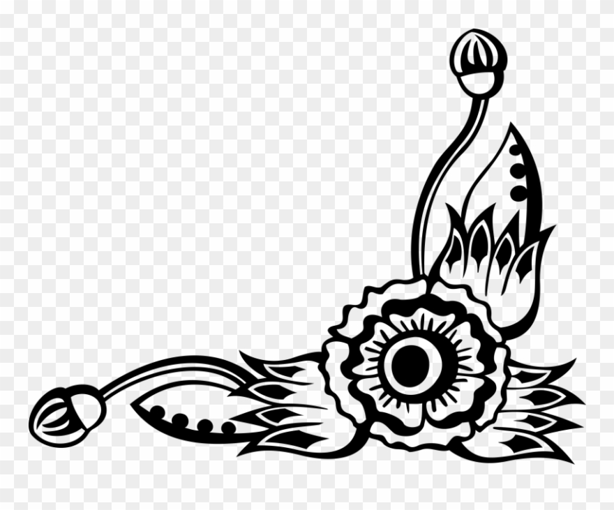 Ornamental Vintage Corner - Illustration Clipart