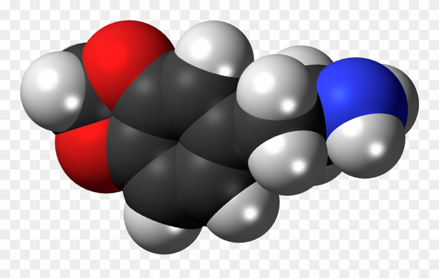 Mdpea Molecule Spacefill - Noradrenaline Png Clipart