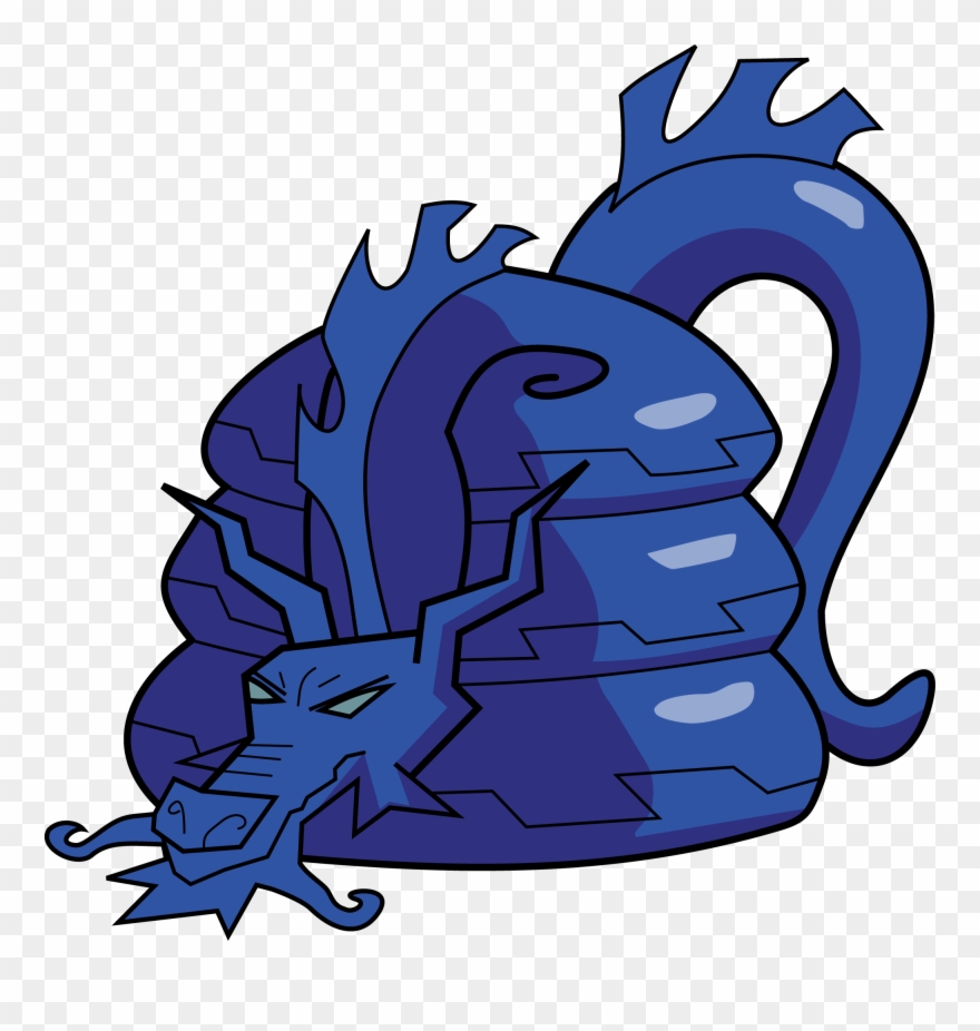 Sapphire Dragon - Illustration Clipart
