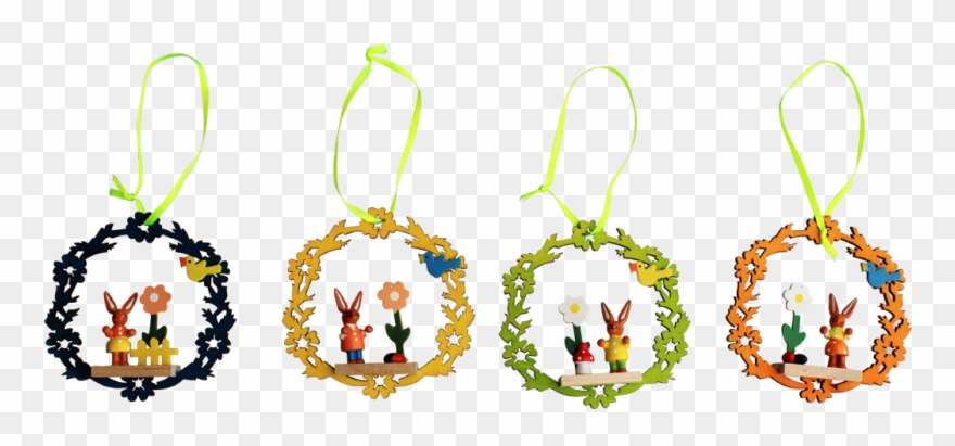 Tree Hanging Deco Flower Wreath Coloured Ca 10*10cm - Illustration Clipart