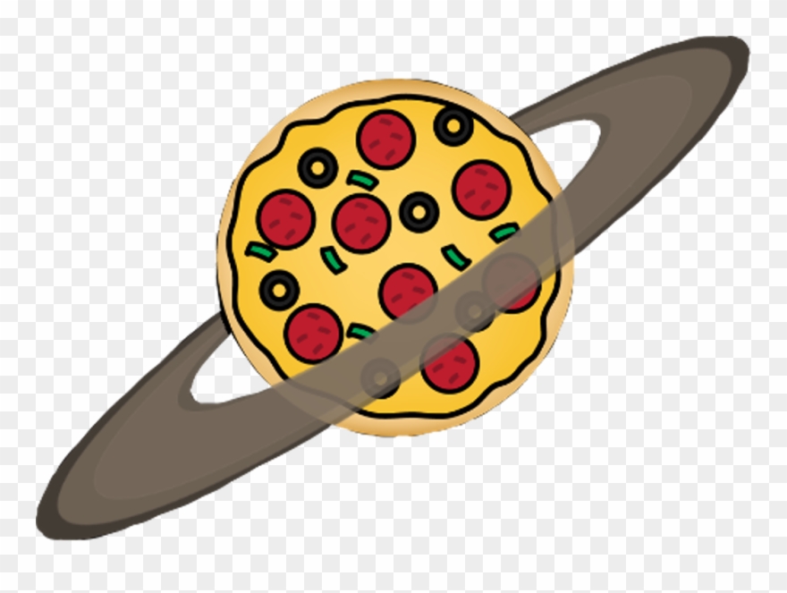 #pizza #pizzalover #space #planets #saturn - Pizza Clipart