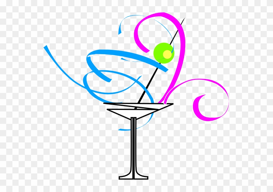 Drawings Of Cocktail Glasses Clipart