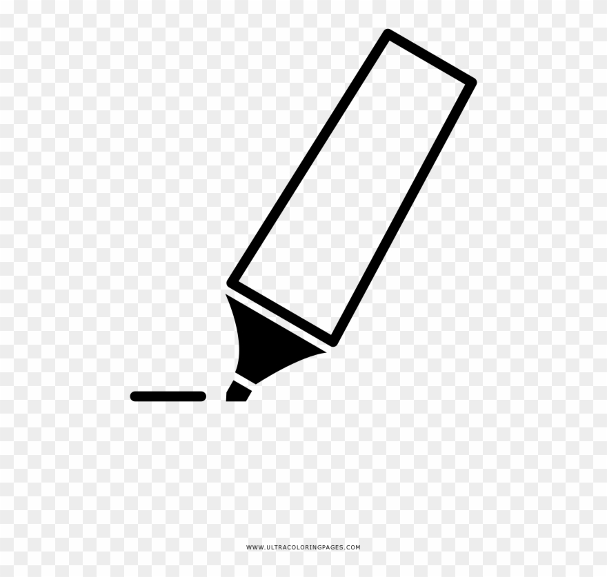 Highlighter Coloring Page Clipart