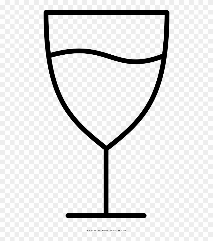 Cocktail Glass Coloring Page Clipart