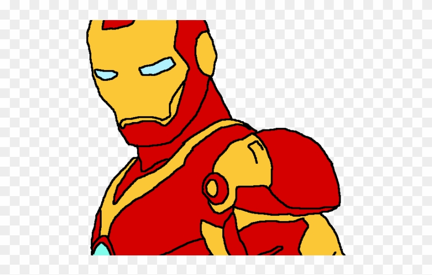 Iron Man Clipart Animated Transparent - วาด หน้า ไอรอน แมน - Png Download