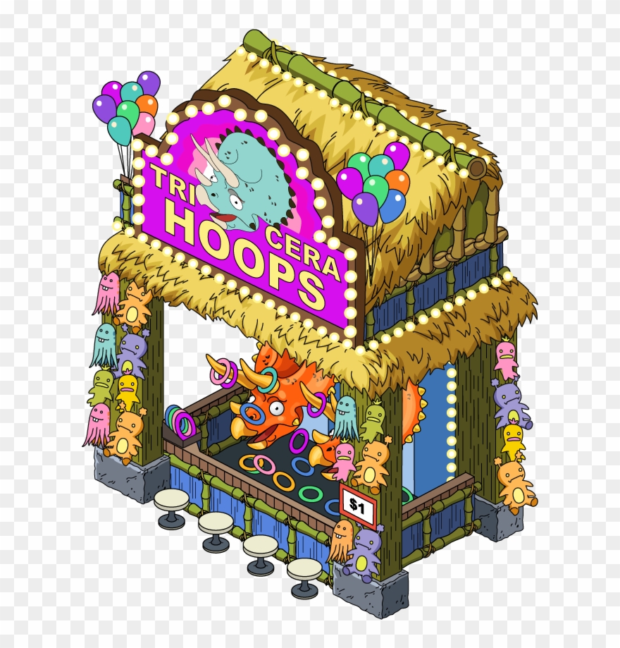 Building Dino Carnivalgame - Cartoon Clipart