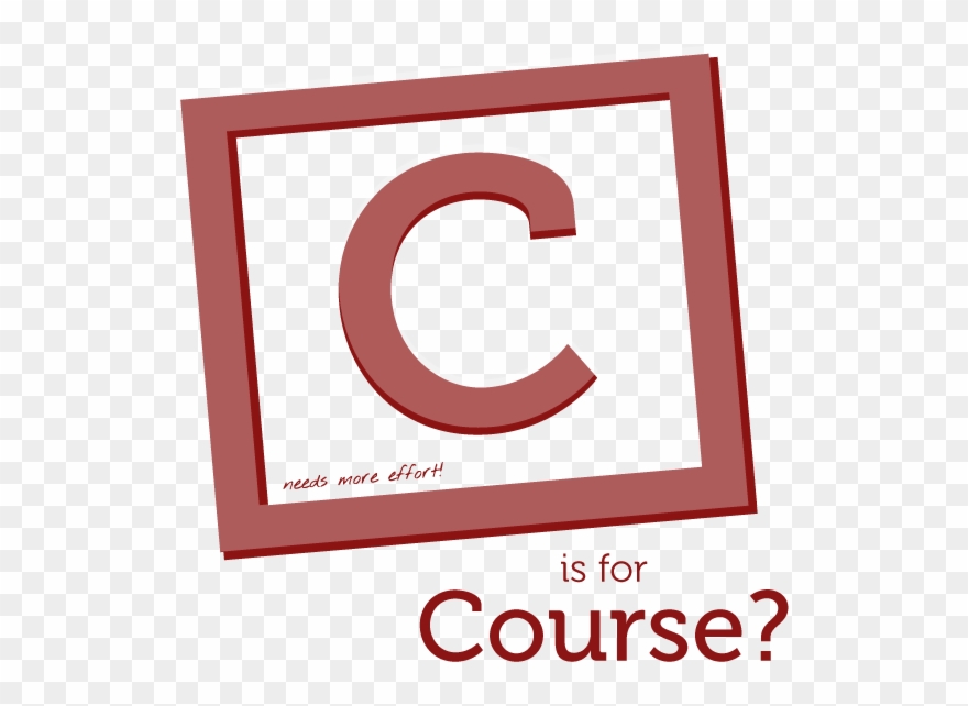 Illustration Of A Report Card That Says "c Is For Course" - Funds Society Clipart