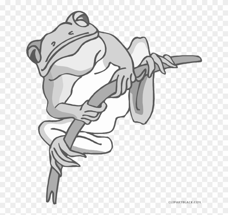 Frog Medium Animal Free Black White Clipart Images - Frog Clip Art Transparent - Png Download