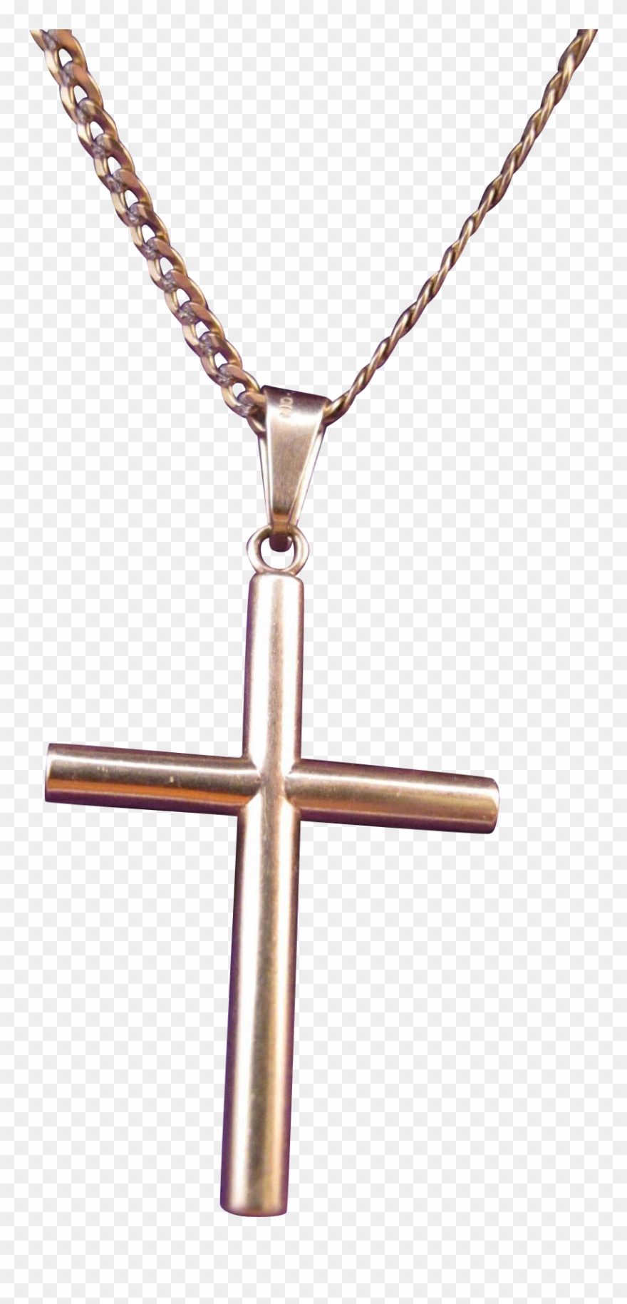 Gold Png Clipart Royalty - Cross Necklace Transparent Background