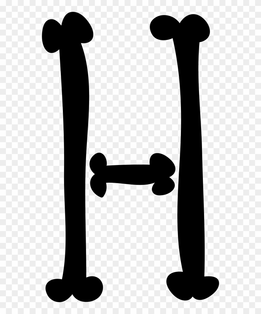 Letter H Of Filled Halloween Bones Typography Comments - H Icon Clipart