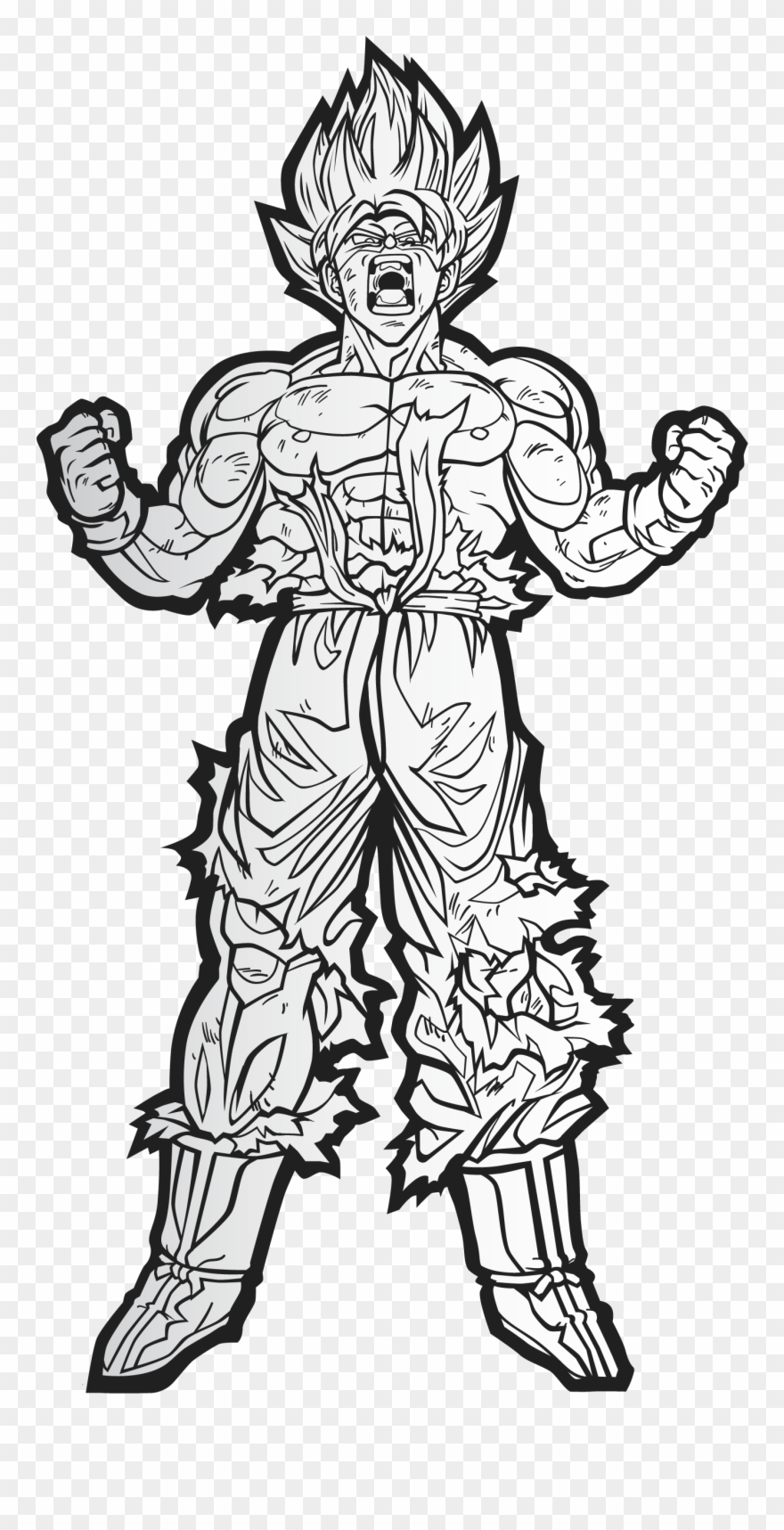Super Saiyan Goku - Super Saiyan Goku Drawing Clipart