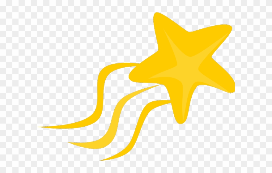 Comet Clipart Wish On Star - Flying Star Clipart - Png Download