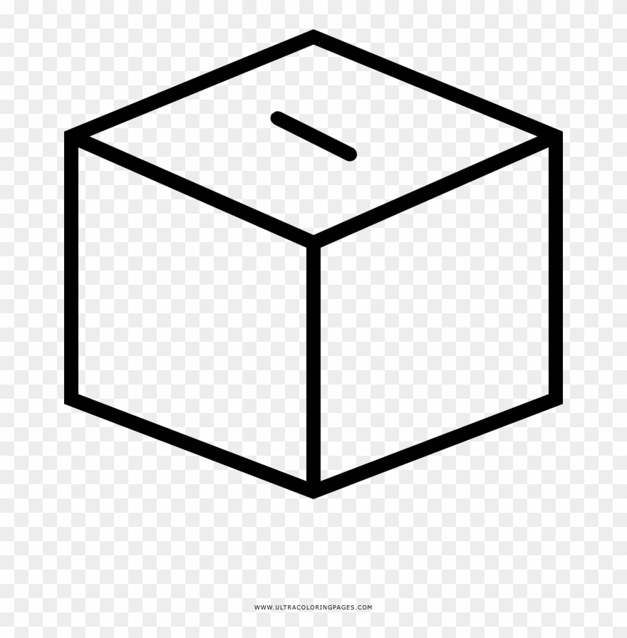 Tissue Box Coloring Page - Outline Image Of Dice Clipart