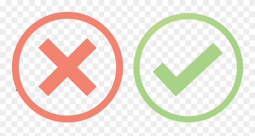 Check And X Sign , Png Download Clipart