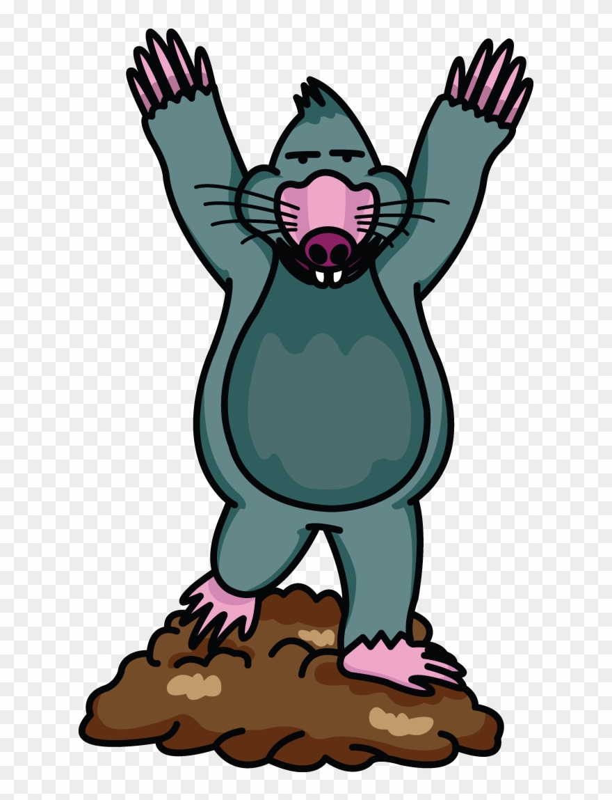Draw A Mole Standing Up Clipart