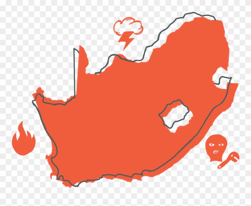Potential Disasters Infographic - Satellite Image Of South Africa Clipart