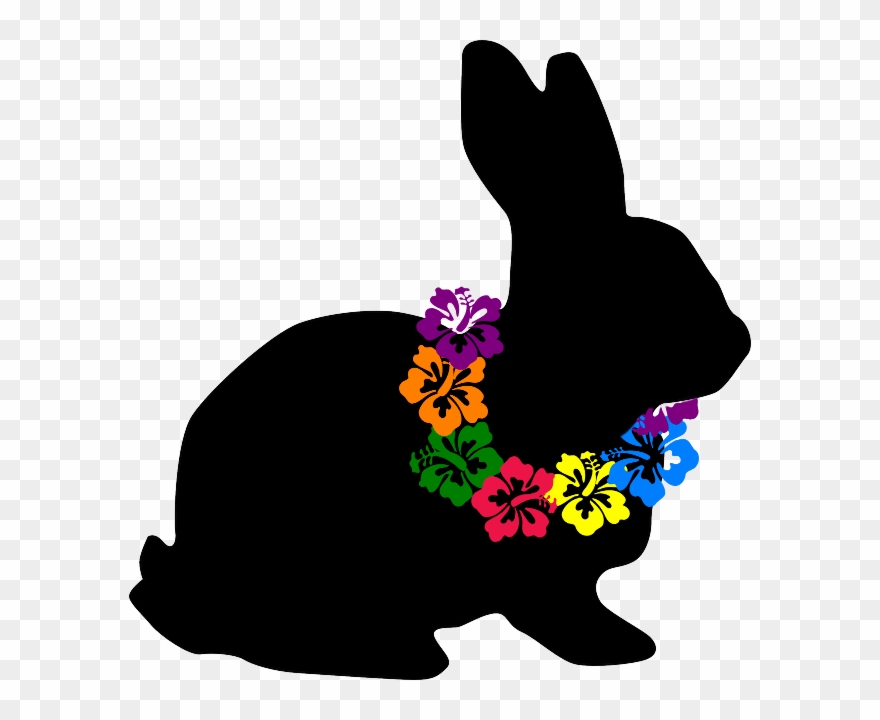 1 Best Use Of Fair Theme/4 H Promotion By A Club Or - Bunny Silhouette Clipart - Png Download
