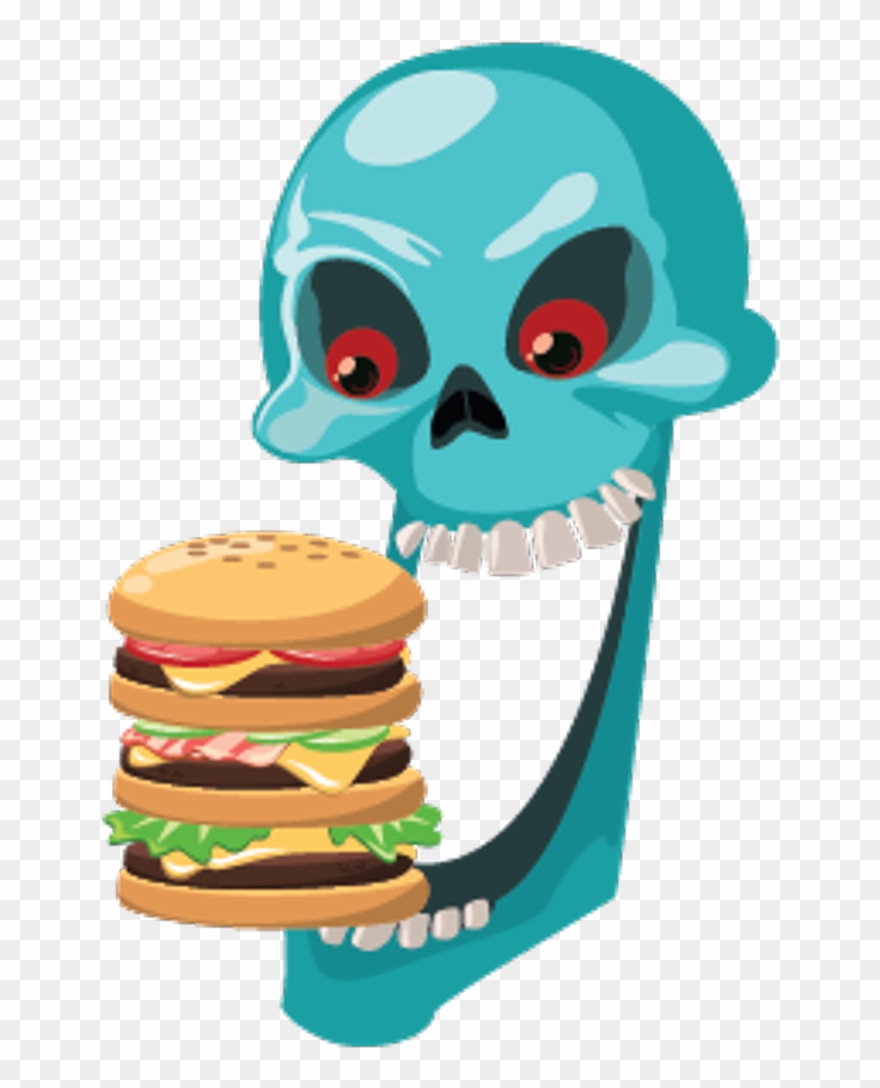 #skull #eating #hungry - Skull Clipart