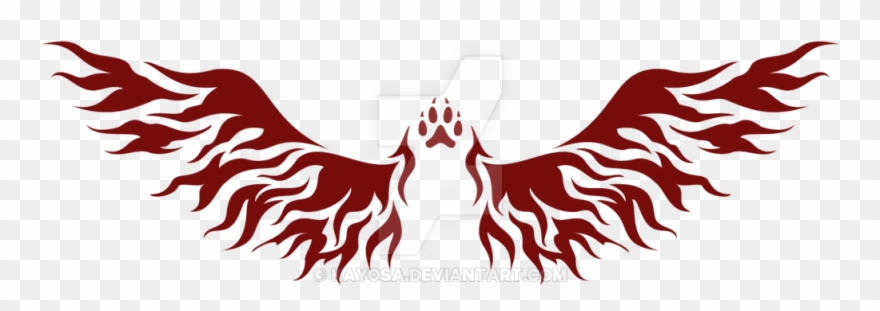 Fire Flame Clipart Transparent - Fire Wings Tribal - Png Download