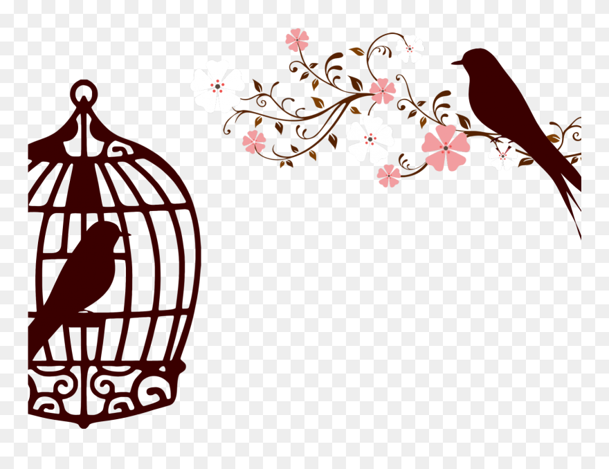 Love Birds In Cage Clipart - Png Download