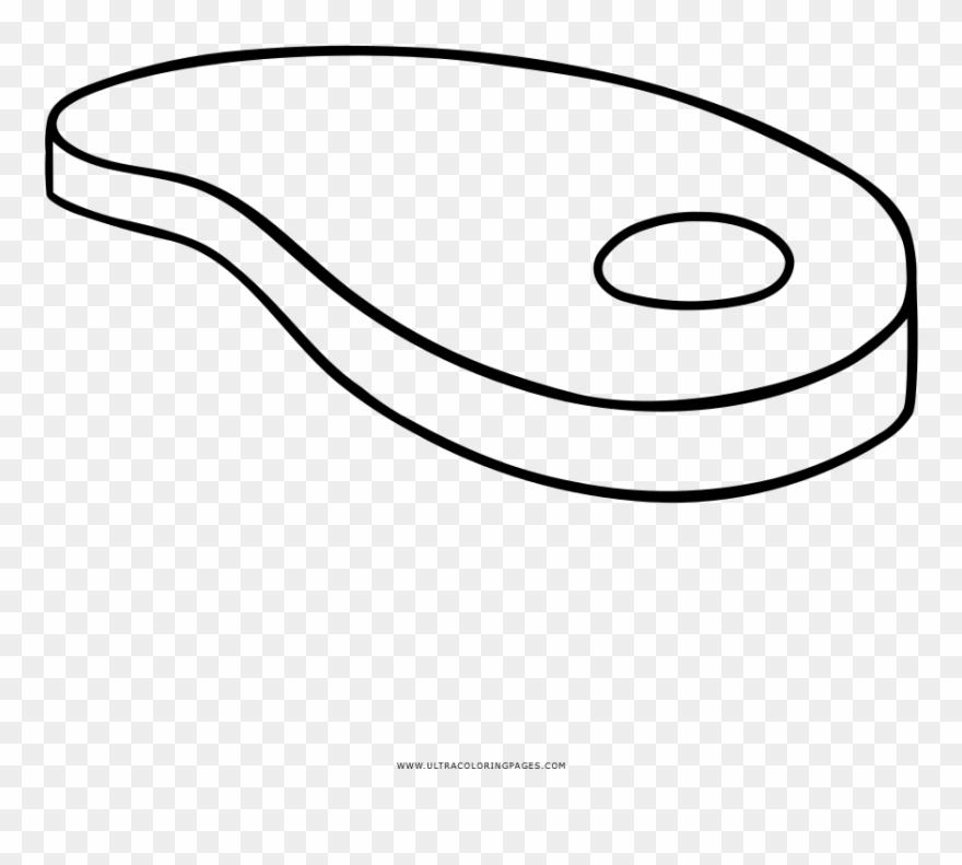 Steak Coloring Page - Line Art Clipart