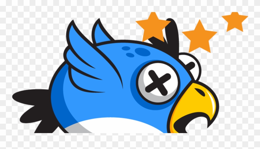 Blue Bird Stars Dizzy Clipart