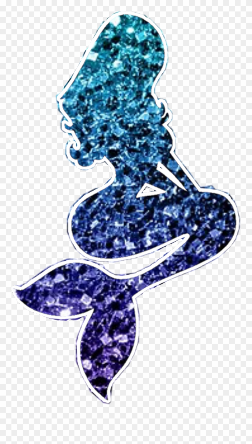 #mermaid #blueaesthetic #glitter #voteme #voteifyoulike - Clip Art Mermaid - Png Download